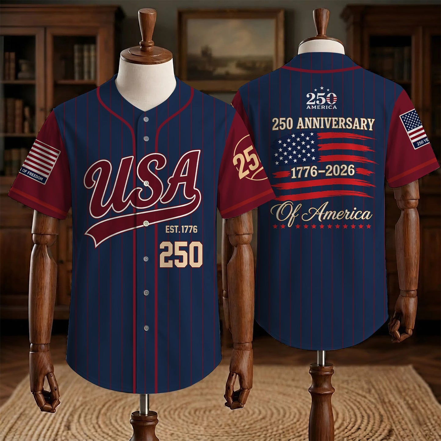 Patriotic Statue of Liberty 1776–2026 - USA 250th Anniversary Baseball Jersey Unisex Shirt